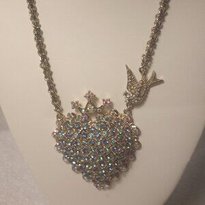 Betsy Johnson Dove necklace.